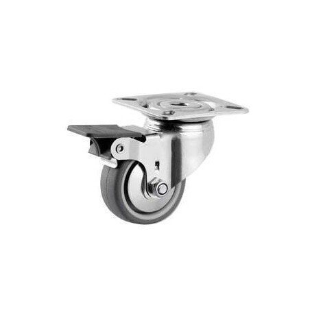 Roulettes pivotantes en acier inoxydable à platine de fixation TENTE 7475PJH050P40