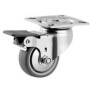 Roulettes pivotantes en acier inoxydable à platine de fixation TENTE 7475PJH050P40