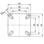 Roulettes pivotantes en acier inoxydable à platine de fixation TENTE 7475PJH050P40