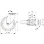 Roulettes pivotantes en acier inoxydable à platine de fixation TENTE 7470PJC150P50