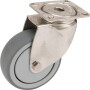 Roulettes pivotantes en acier inoxydable à platine de fixation TENTE 7470PJC100P50