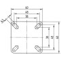 Roulettes pivotantes en acier inoxydable à platine de fixation TENTE 7470PJC075P40