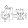 Roulettes pivotantes en acier inoxydable à platine de fixation TENTE 7470PJC075P40