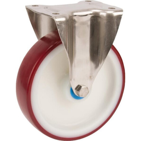 Roulettes pivotantes en acier inoxydable à bandage en matière synthétique TENTE 8478UAD160P63