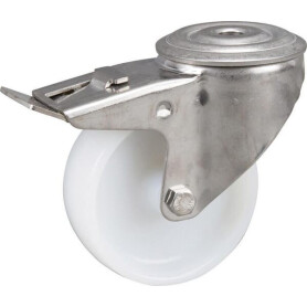 Roulettes pivotantes en acier inoxydable à bandage en matière synthétique TENTE 8477UOO100P3013