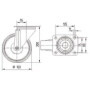 Roulettes pivotantes en acier inoxydable à bandage en matière synthétique TENTE 8470UOO160P63