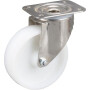 Roulettes pivotantes en acier inoxydable à bandage en matière synthétique TENTE 8470UOO125P62