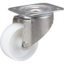 Roulettes pivotantes en acier inoxydable à bandage en matière synthétique TENTE 8470UOO080P62