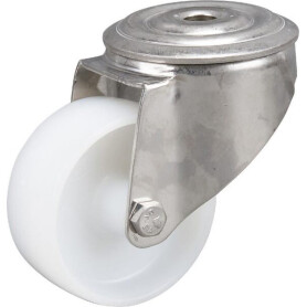 Roulettes pivotantes en acier inoxydable à bandage en matière synthétique TENTE 8470UOO080P3013