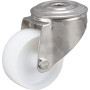 Roulettes pivotantes en acier inoxydable à bandage en matière synthétique TENTE 8470UOO080P3013