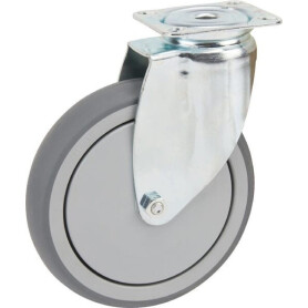 Roulettes pivotantes en acier galvanisé à platine de fixation TENTE 2470PJP150P50