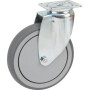 Roulettes pivotantes en acier galvanisé à platine de fixation TENTE 2470PJP125P50