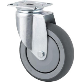 Roulettes pivotantes en acier galvanisé à platine de fixation TENTE 2470PJP075P40