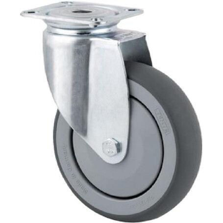 Roulettes pivotantes en acier galvanisé à platine de fixation TENTE 2470PJP075P40