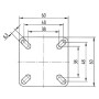 Roulettes pivotantes en acier galvanisé à platine de fixation TENTE 2470PJP075P40