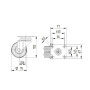 Roulettes pivotantes doubles TENTE 2970PJP075P50