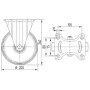 Roulettes pivotantes à bandage TENTE 3478UOR200P63