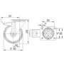 Roulettes pivotantes à bandage TENTE 3477UOR160P63
