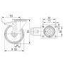 Roulettes pivotantes à bandage TENTE 3477UOJ125P62