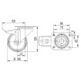 Roulettes pivotantes à bandage TENTE 3477UOJ100P62