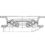 Roulettes pivotantes à bandage TENTE 3470UOR200P63