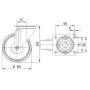 Roulettes pivotantes à bandage TENTE 3470UOR160P63