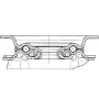 Roulettes pivotantes à bandage TENTE 3470UOJ125P62