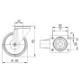 Roulettes pivotantes à bandage TENTE 3470UOJ125P62