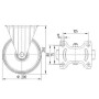 Roulettes pivotantes à bandage pneumatique TENTE 3478DPR200P63