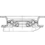 Roulettes pivotantes à bandage pneumatique TENTE 3470DPR200P63
