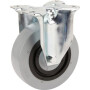 Roulettes pivotantes à bandage en polyamide gris et anneau central en caoutchouc TENTE 3478HUR125P62