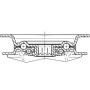 Roulettes pivotantes à bandage en polyamide gris et anneau central en caoutchouc TENTE 3477HUR125P62