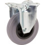 Roulettes pivotantes à bandage en caoutchouc noir TENTE 3478PIR125P62