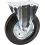 Roulettes pivotantes à bandage en caoutchouc noir TENTE 3478DVR200P63