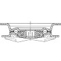 Roulettes pivotantes à bandage en caoutchouc noir TENTE 3477DVJ125P62