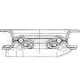 Roulettes pivotantes à bandage en caoutchouc noir TENTE 3470PIR200P63