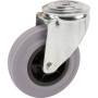 Roulettes pivotantes à bandage en caoutchouc noir TENTE 3470PIR100P3013