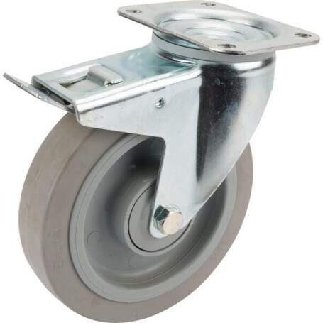 Roulettes pivotantes à bandage en caoutchouc élastique TENTE 3477UFP200P63