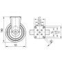 Roulettes fixe TENTE 2478PJP125P50