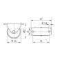 Roulettes en matière synthétique à platine de fixation TENTE 2198UOI045P606724