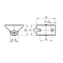 Roulettes en matière synthétique à platine de fixation TENTE 2198UOI025P604017