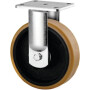 Roulette pivotante, chape et platine en acier mécano-soudé, zingué bleu TENTE 9688ETP080P63