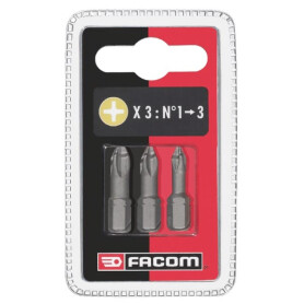 Lot de 3 embouts 25mm FACOM EP1J3