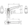 Levier de serrage M12 KIPP K01224121
