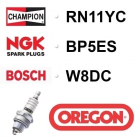 Bougie OREGON - CHAMPION rn11yc NGK bp5es - bpr5es BOSCH w8dc