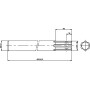 Extémité d'arbre 400mm UNIVERSEL 6730401KR