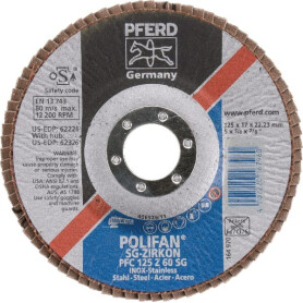 Disque abrasif à lamelles PFERD PFC125Z60SG