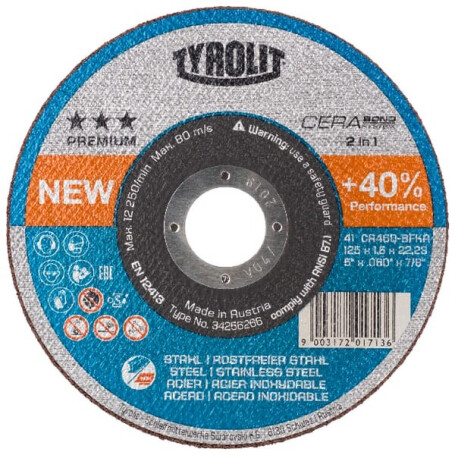 Disque à couper TYROLIT 34256157