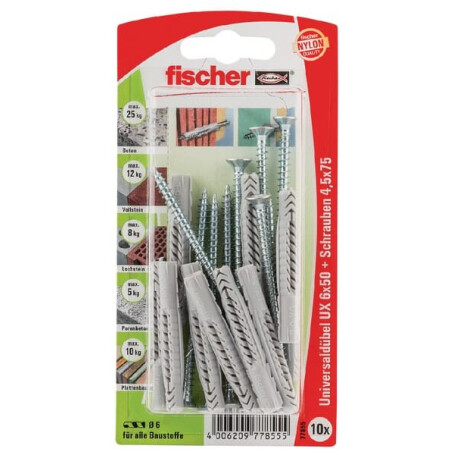 Cheville et vis FISCHER UX650SK