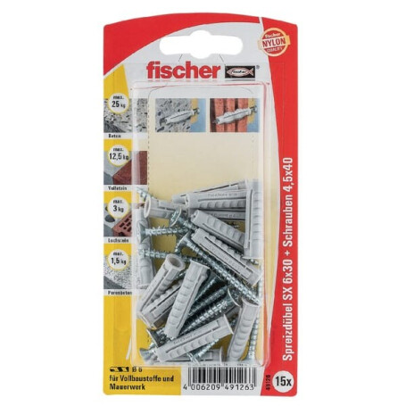 Cheville et vis FISCHER SX630SK